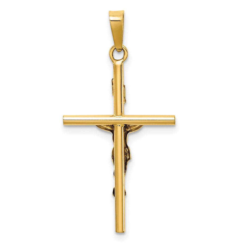 14k Two-tone Gold INRI Crucifix Pendant