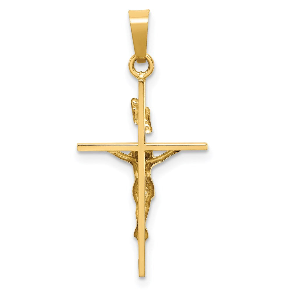 14k Two-tone Gold INRI Crucifix Pendant