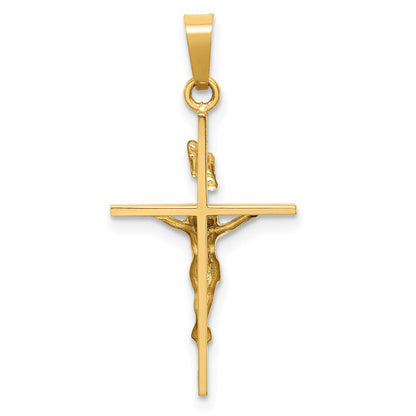 14k Two-tone Gold INRI Crucifix Pendant