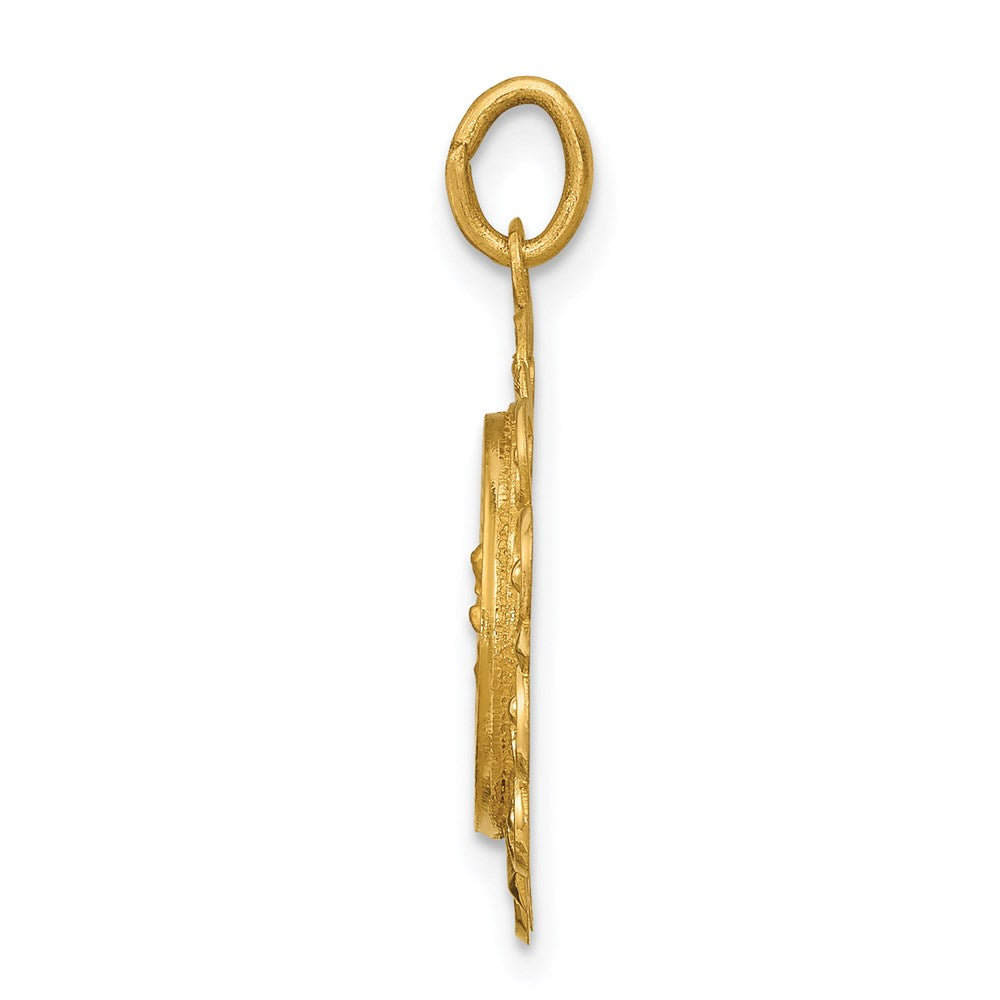 14k Yellow Gold Our Lady of Perpetual Help Medal Charm