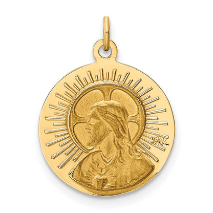 14k Yellow Gold Matka Boska Medal Charm