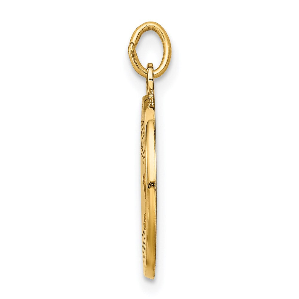 14k Yellow Gold Jesus Mary Joseph Medal Charm