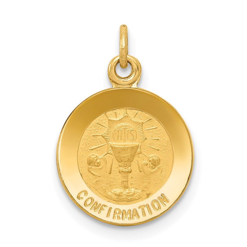 14k Yellow Gold Confirmation Charm
