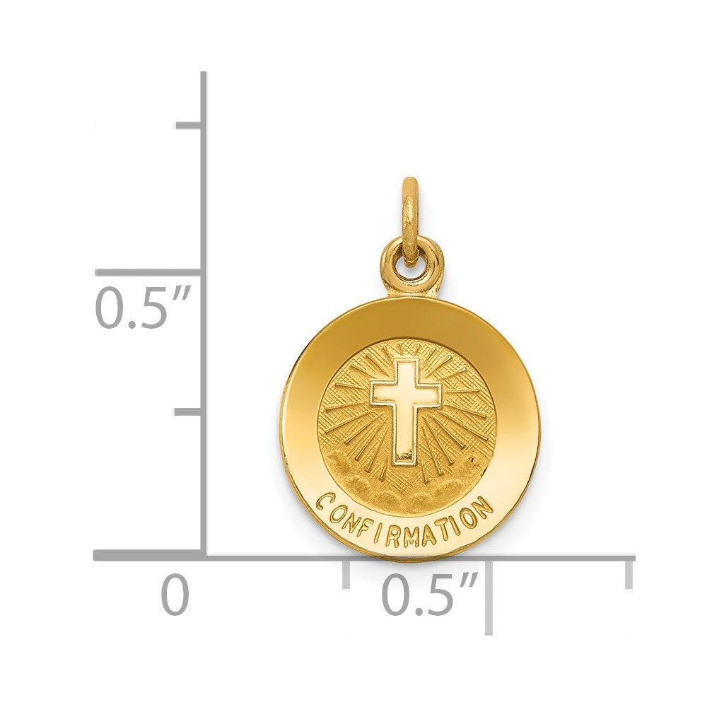 14k Yellow Gold Confirmation Charm