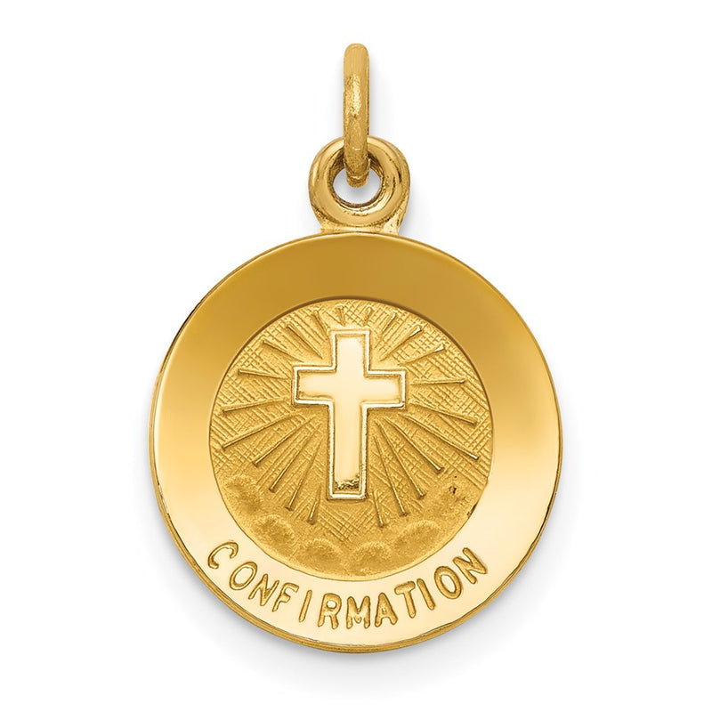 14k Yellow Gold Confirmation Charm