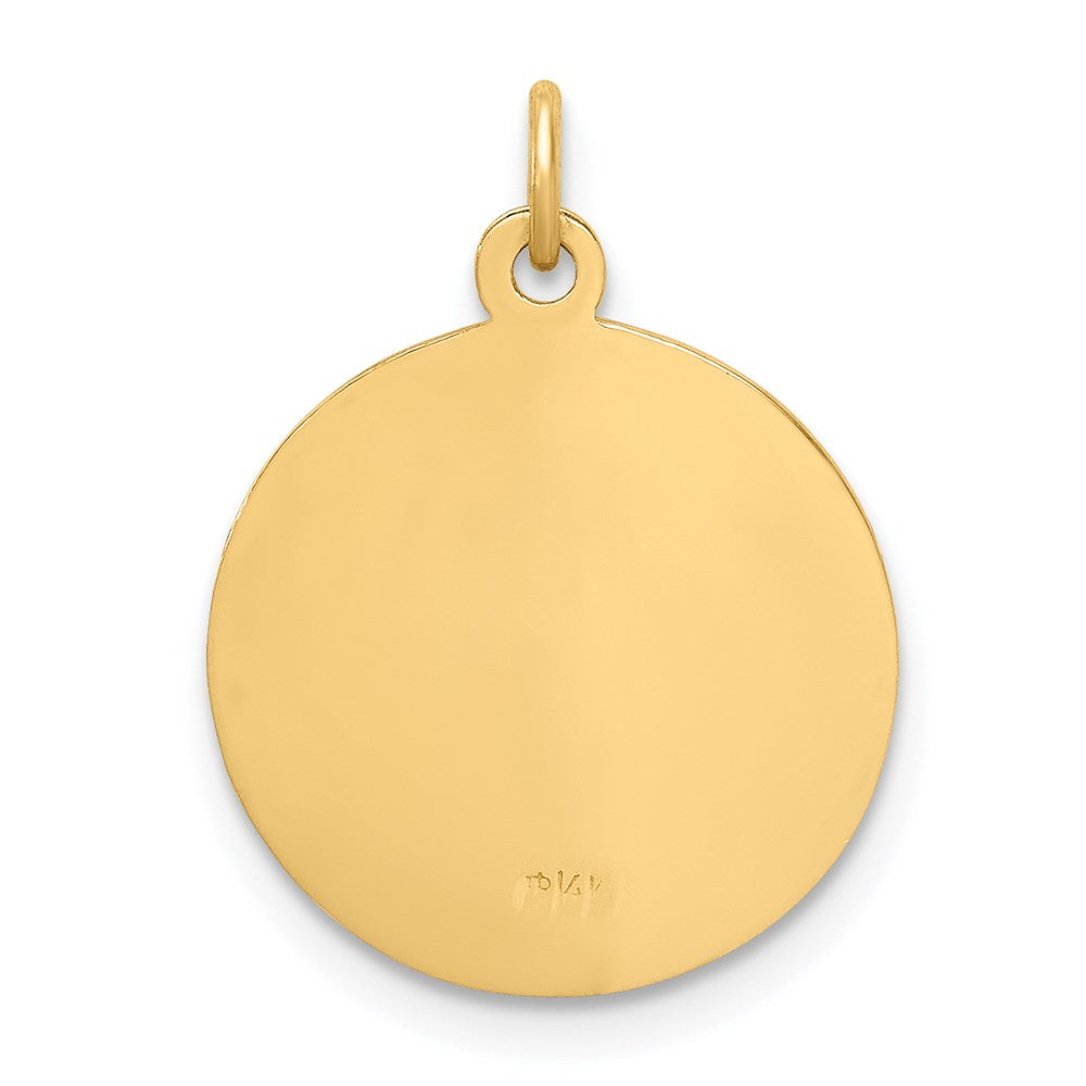 14k Yellow Gold Confirmation Medal Charm