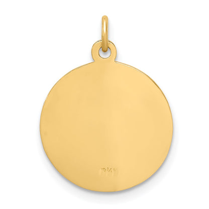 14k Yellow Gold Confirmation Medal Charm