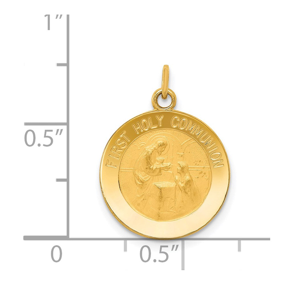 14k Yellow Gold First Holy Communion Charm