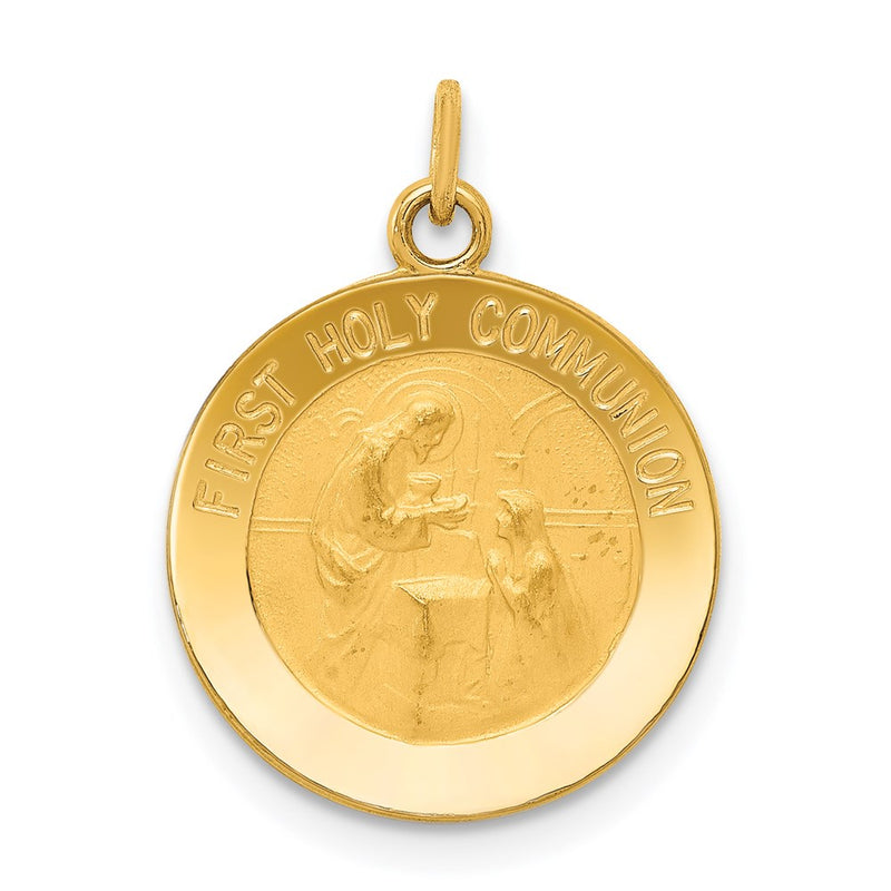 14k Yellow Gold First Holy Communion Charm