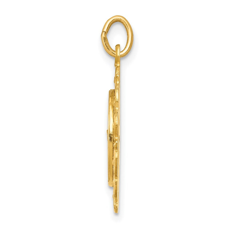 14k Yellow Gold Confirmation Medal Charm