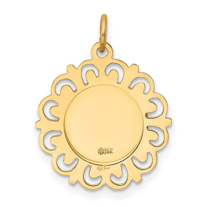 14k Yellow Gold Confirmation Medal Charm
