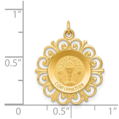 14k Yellow Gold Confirmation Medal Charm