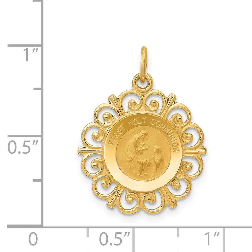 14k Yellow Gold First Holy Communion Charm