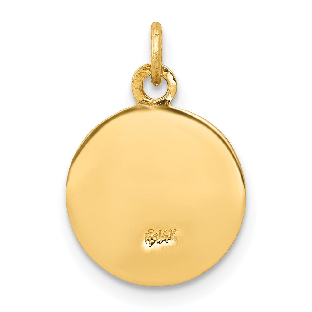 14k Yellow Gold Holy Trinity Medal Charm