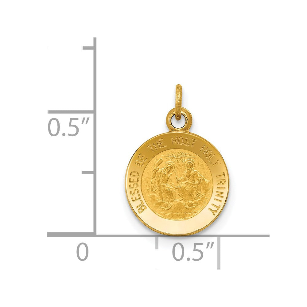 14k Yellow Gold Holy Trinity Medal Charm
