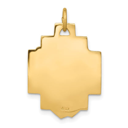 14k Yellow Gold Jesus Charm