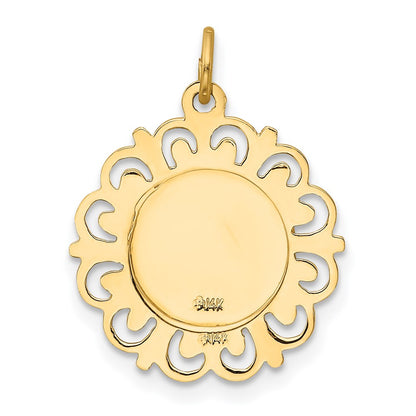 14k Yellow Gold Saint Christopher Medal Charm