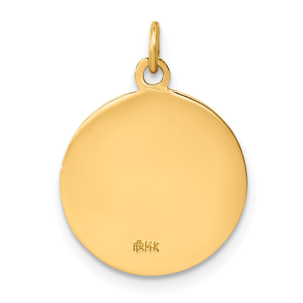 14k Yellow Gold Saint Francis of Assisi Medal Charm