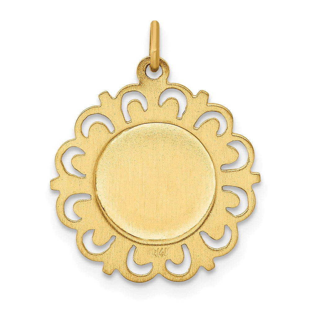 14k Yellow Gold Saint Francis of Assisi Medal Pendant