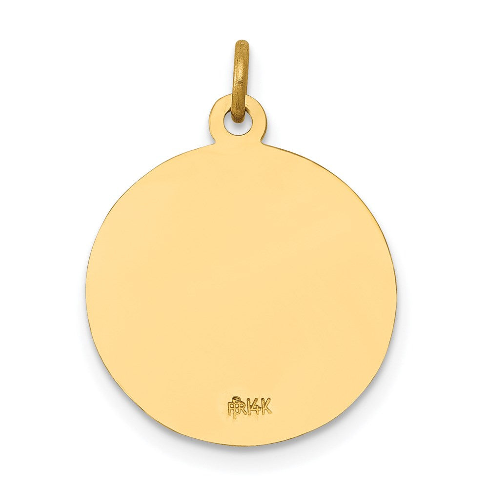 14k Yellow Gold Saint John Medal Charm