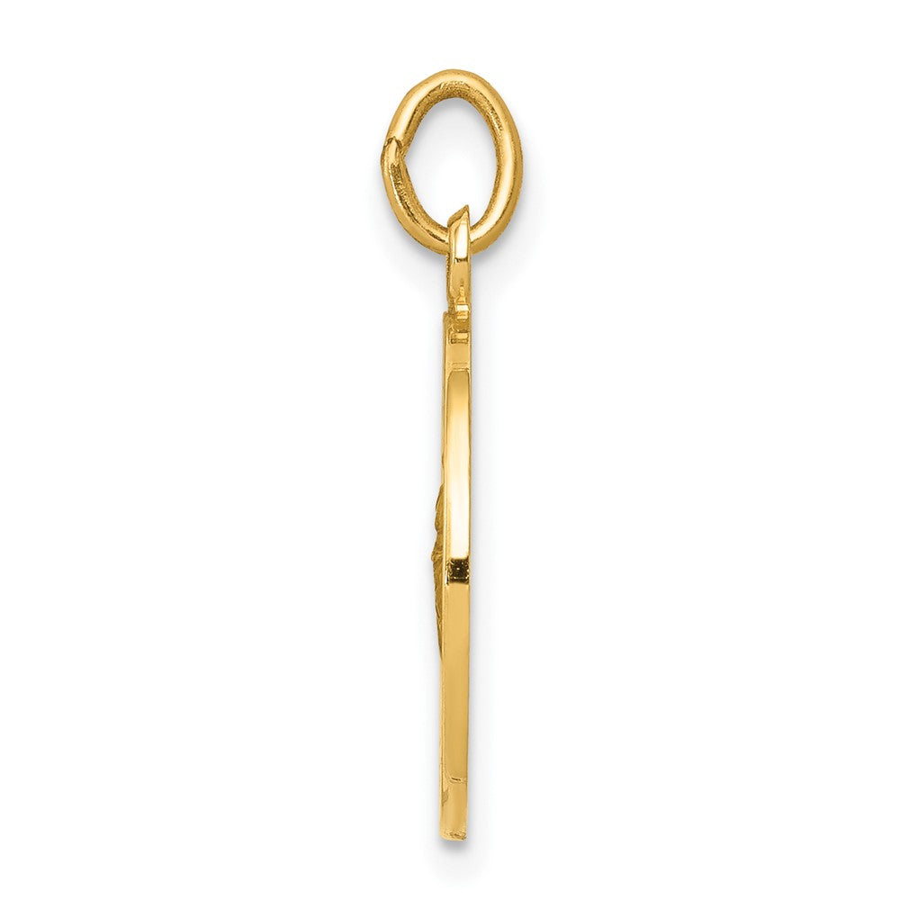 14k Yellow Gold Saint Martha Medal Charm