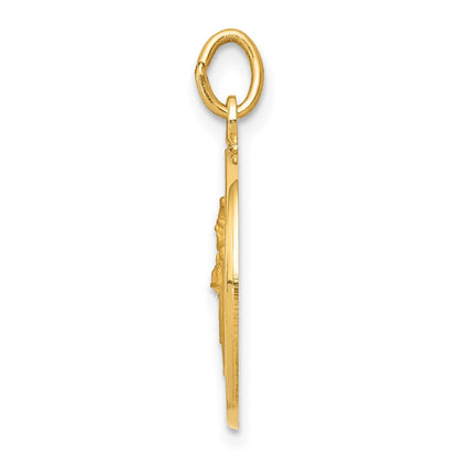 14k Yellow Gold Saint Patrick Medal Charm