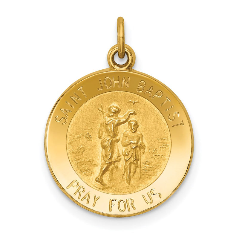 14k Yellow Gold Saint John Baptist Medal Charm