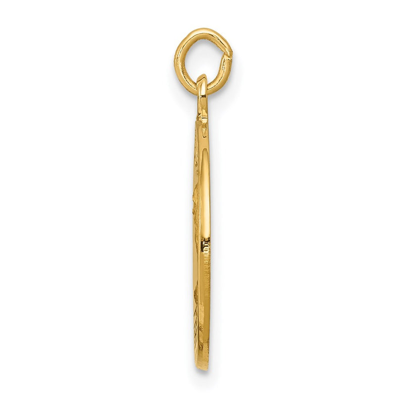 14k Yellow Gold Saint Andrew Medal Charm