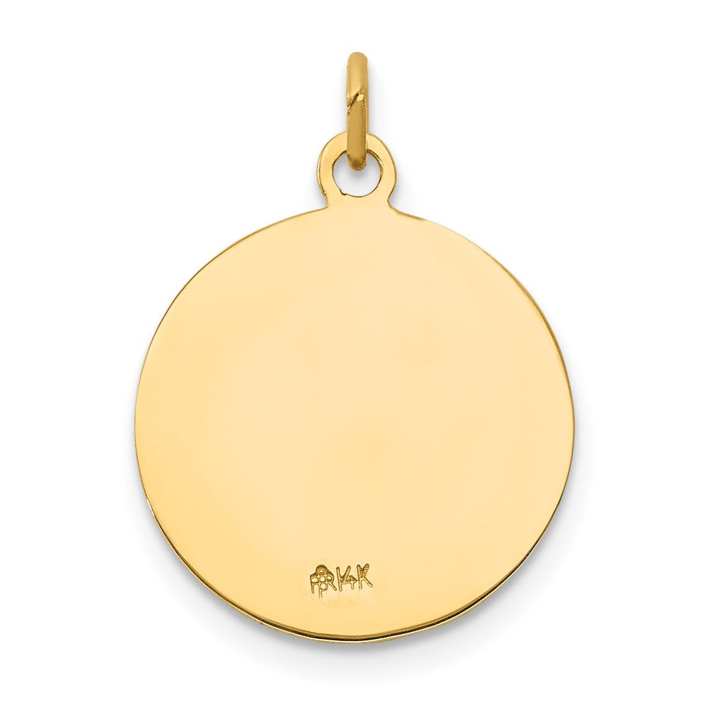 14k Yellow Gold Saint Andrew Medal Charm