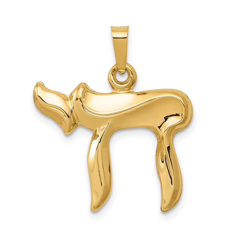 14k Yellow Gold Chai Pendant