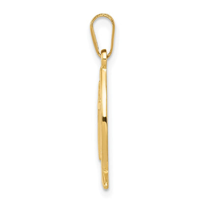 14k Yellow Gold Ichthus Fish Pendant