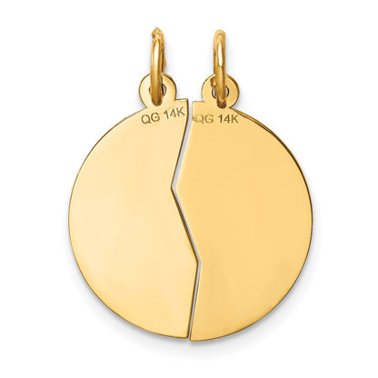 14k Yellow Gold 2-piece Mizpah Charm