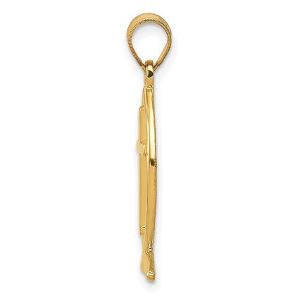 14k Yellow Gold Ichthus Fish Pendant
