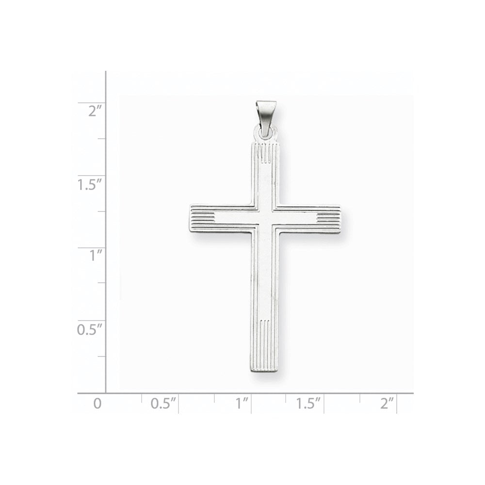 14k White Gold White Cross Charm