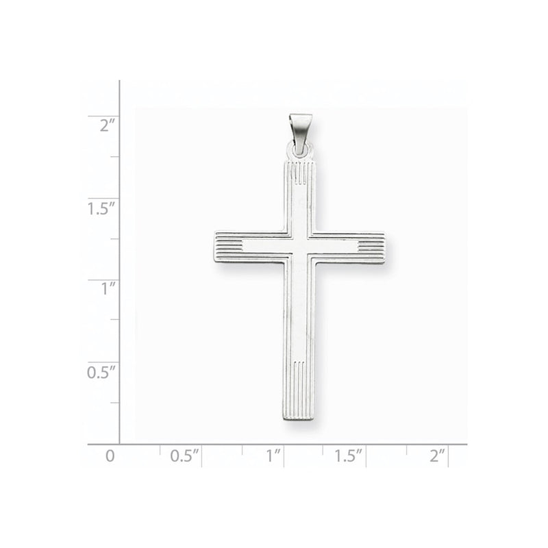 14k White Gold White Cross Charm