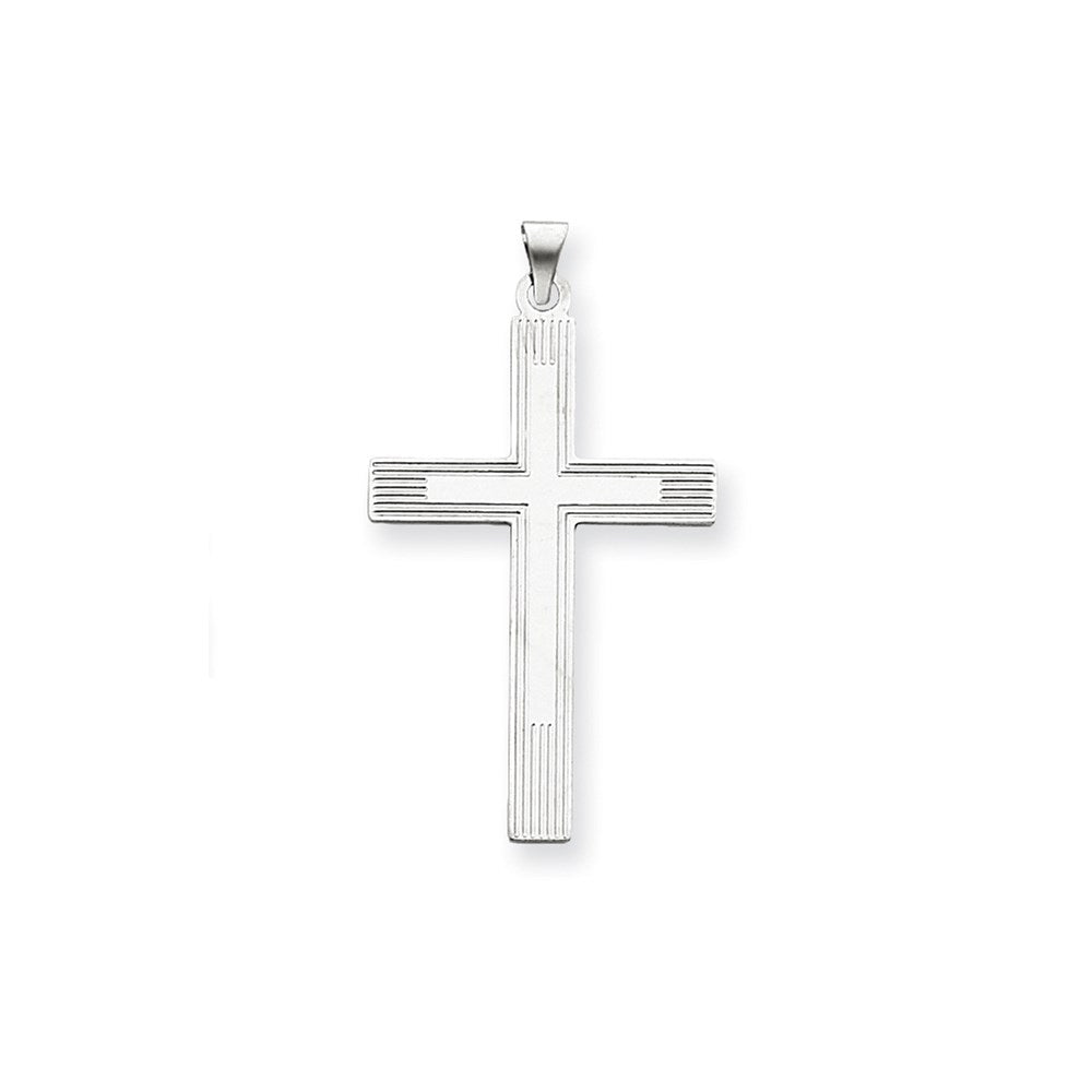 14k White Gold White Cross Charm