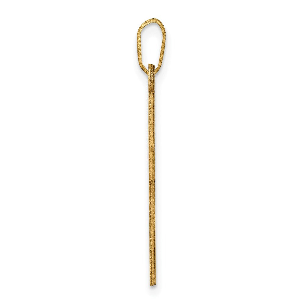 14k Yellow Gold Polished Cross Charm