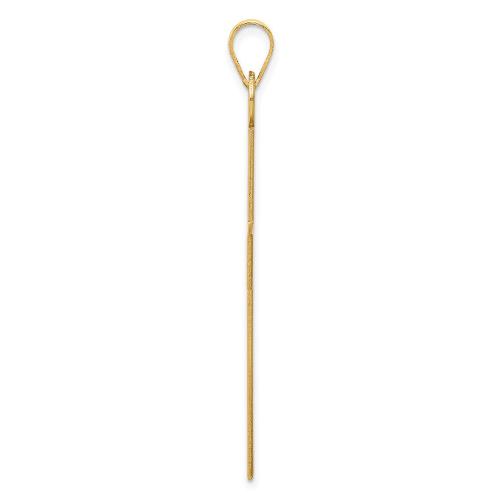 14k Yellow Gold Polished Cross Charm