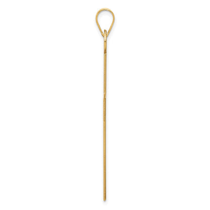 14k Yellow Gold Polished Cross Charm