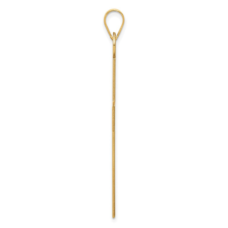 14k Yellow Gold Polished Cross Charm