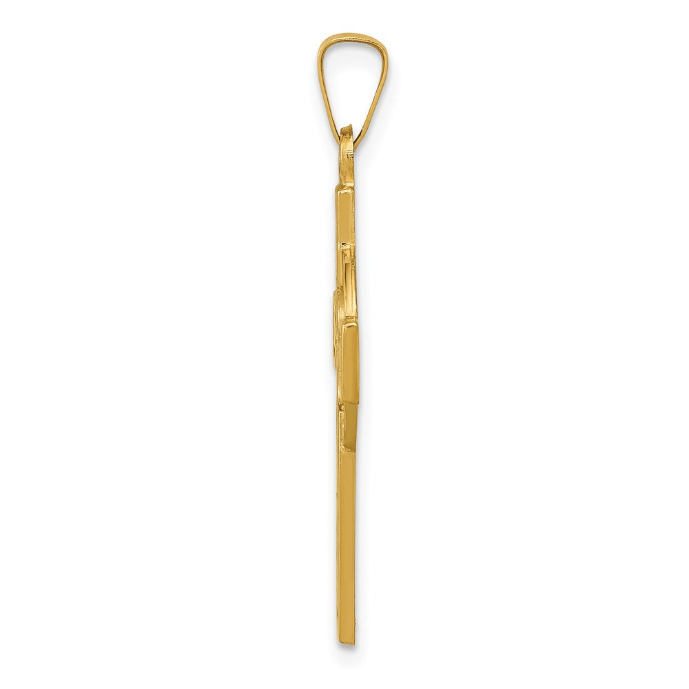 14k Yellow Gold Celtic Cross Charm