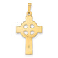 14k Yellow Gold Celtic Cross Charm