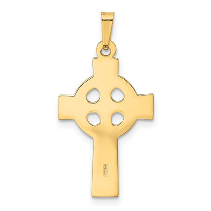 14k Yellow Gold Celtic Cross Charm