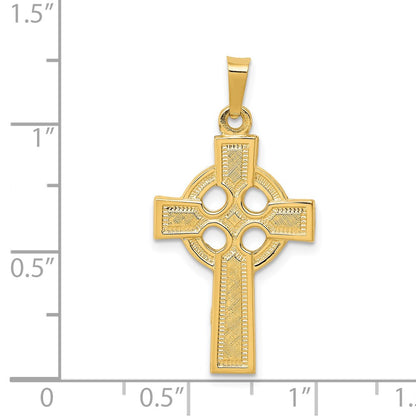 14k Yellow Gold Celtic Cross Charm