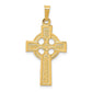 14k Yellow Gold Celtic Cross Charm