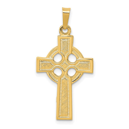 14k Yellow Gold Celtic Cross Charm