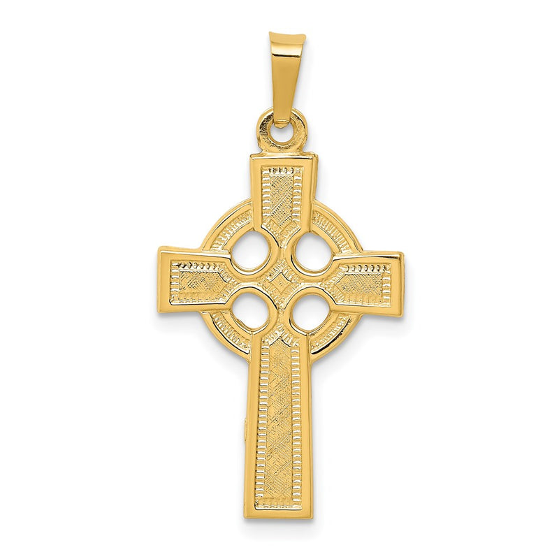 14k Yellow Gold Celtic Cross Charm