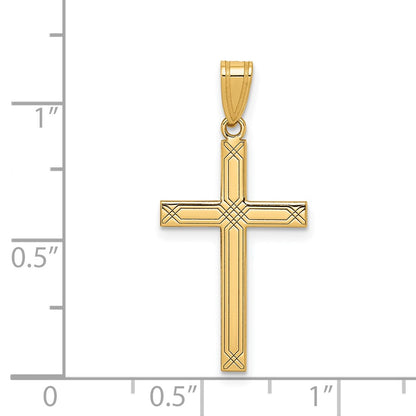 14k Yellow Gold Cross Pendant