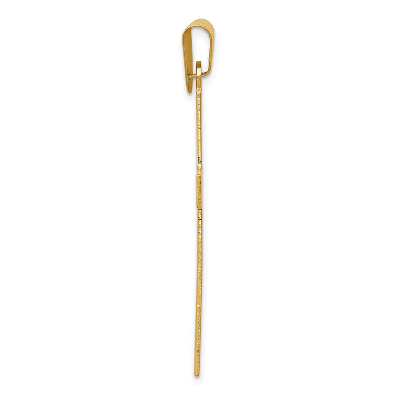 14k Yellow Gold Polished Cross Pendant