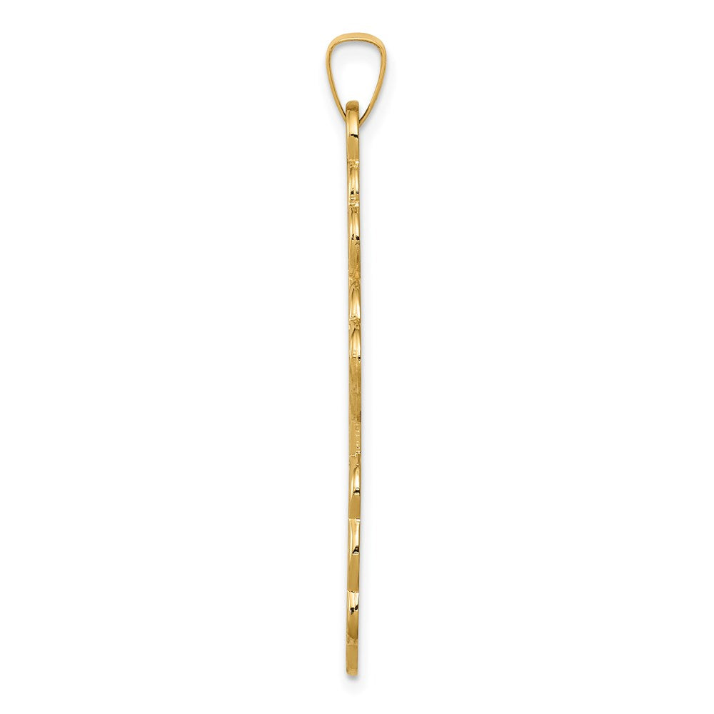 14k Yellow Gold Eastern Orthodox Cross Pendant